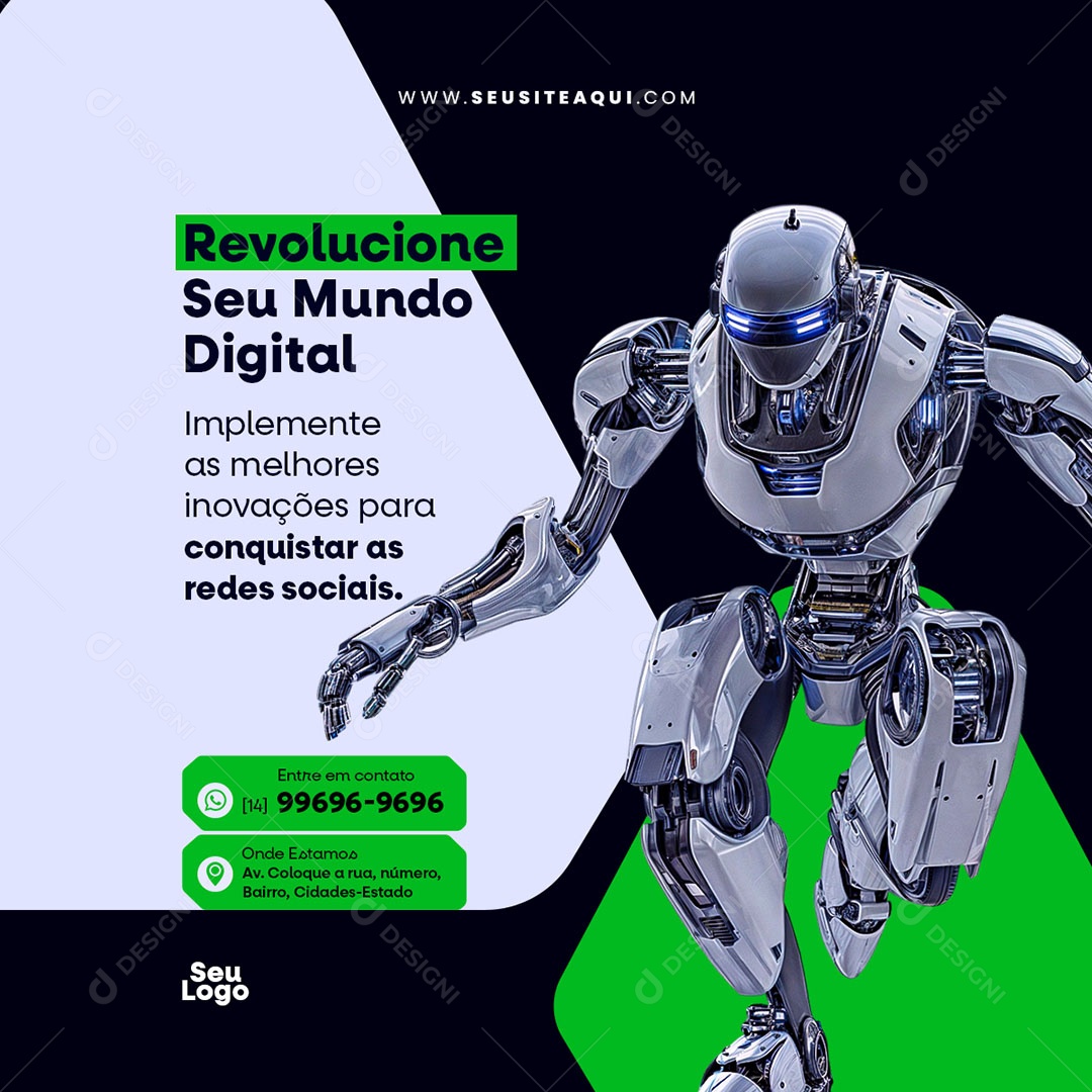 Gestor de trafego Revolucione Seu Mundo Digital Social Media PSD Editável