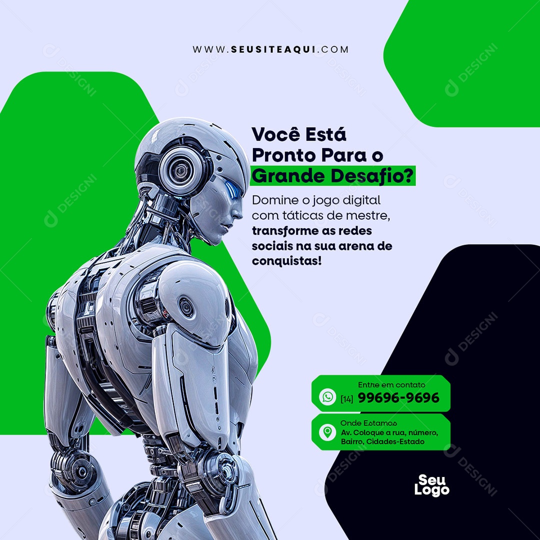 Gestor de trafego Domine O Jogo Digital Social Media PSD Editável