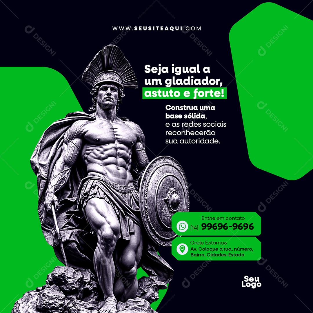 Gestor de trafego Construa Uma Base Sólida Social Media PSD Editável