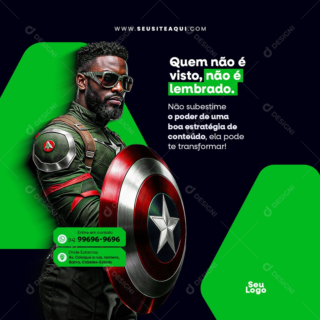 Gestor de trafego O Poder De Uma Boa Estratégia Social Media PSD Editável