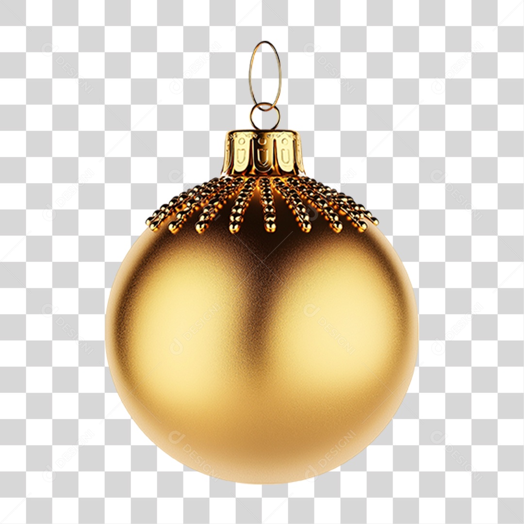 Elemento 3D Enfeite de Natal PNG Transparente