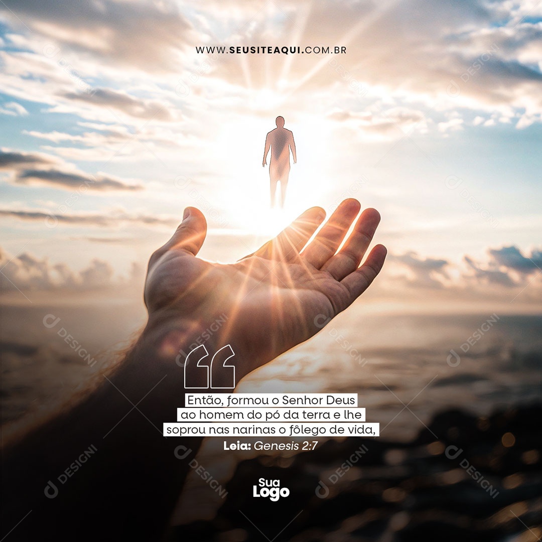 Motivational Phrases Biblical Social Media PSD Editable