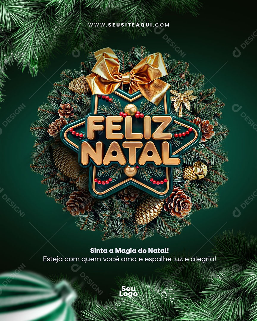 Story Feliz Natal 25 de Dezembro Sinta A Magia Do Natal Social Media PSD Editável