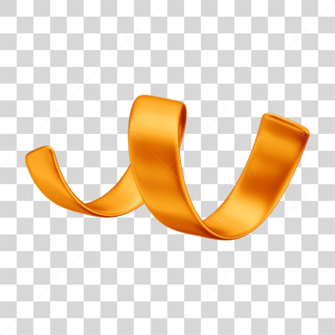 Elemento 3D Fita Decoração de Carnaval PNG Transparente