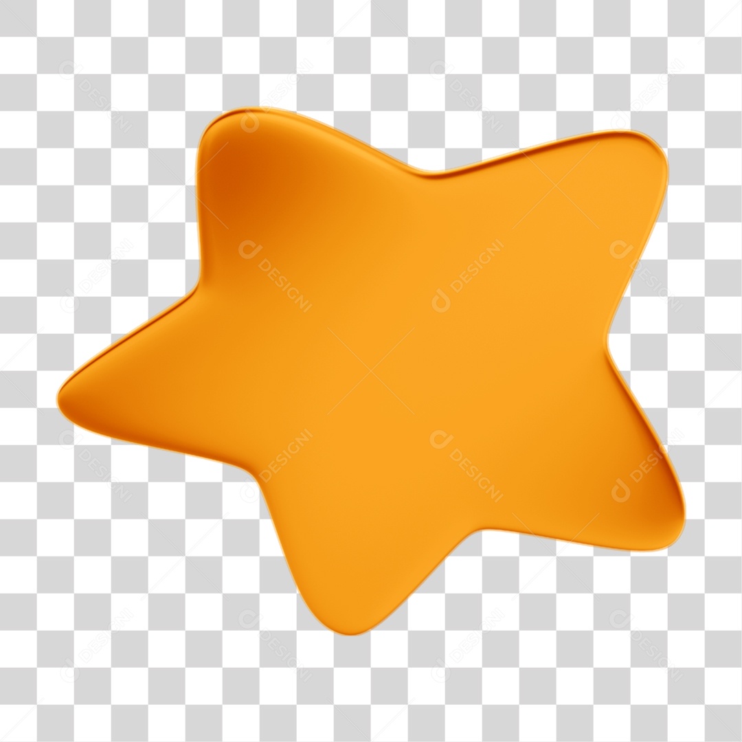 Elemento 3D Estrela Decoração PNG Transparente