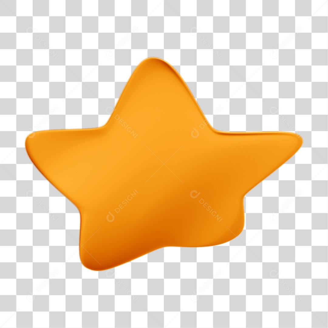 Elemento 3D Estrela Decoração PNG Transparente