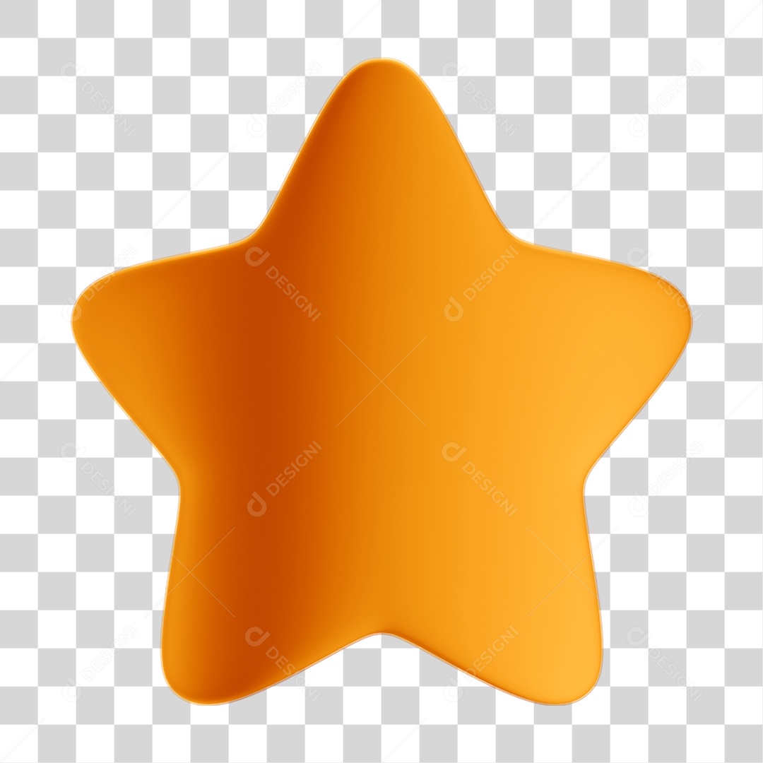 Elemento 3D Estrela Decoração PNG Transparente