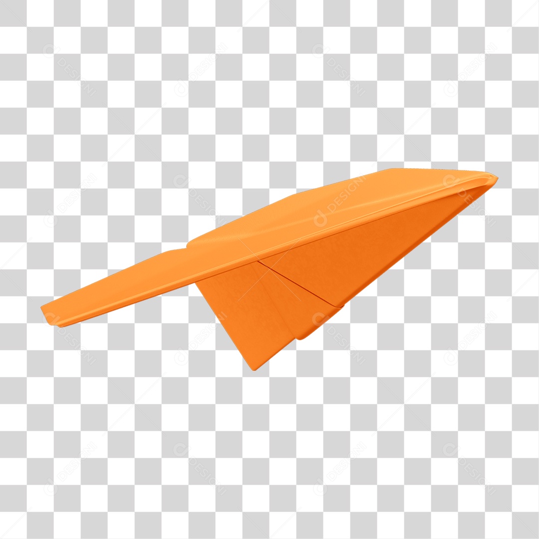 Elemento 3D Avião de Papel PNG Transparente