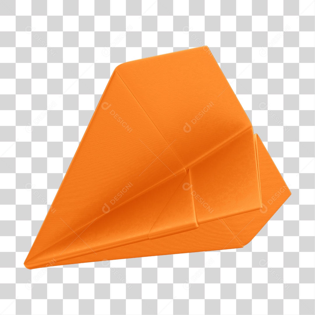 Elemento 3D Avião de Papel PNG Transparente
