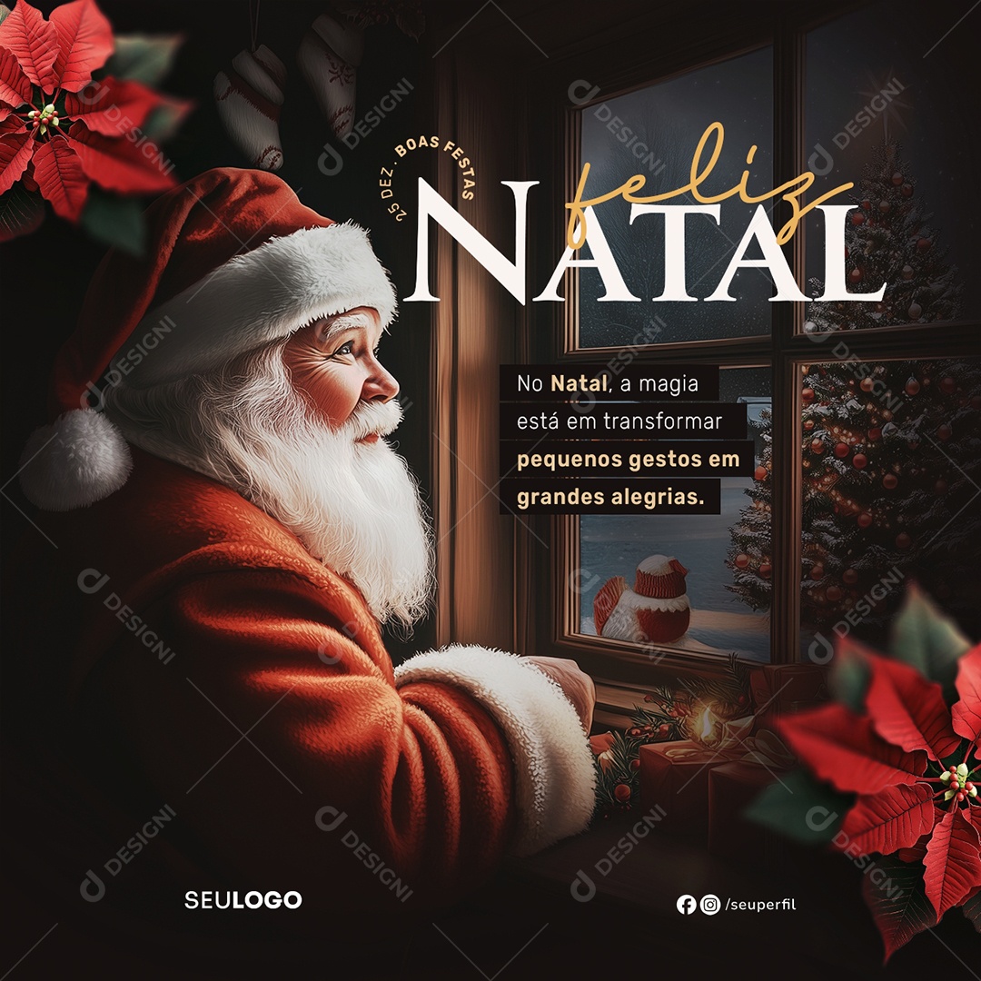 Merry Christmas Small Gestures Great Joys Social Media PSD Editable