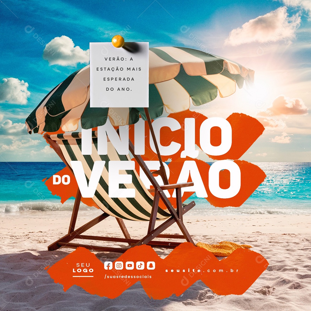 Início do Verão A Estação Mais Esperada do Ano Social Media PSD Editável