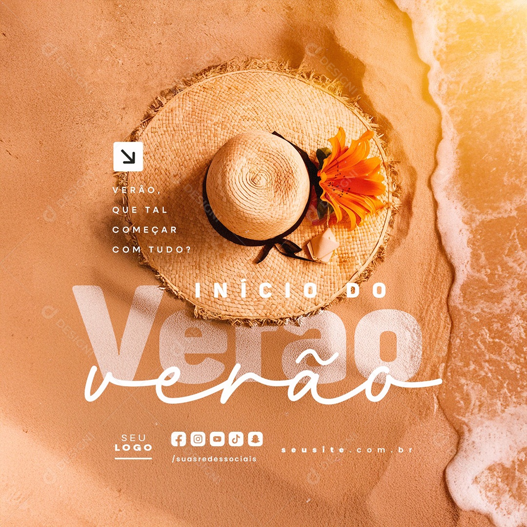 Início do Verão Que Tal Começar Com Tudo Social Media PSD Editável