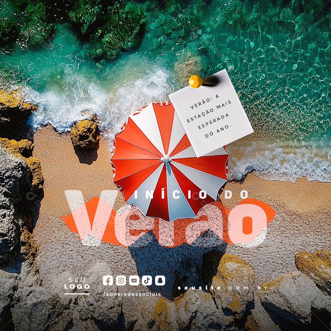 Início do Verão Social Media PSD Editável