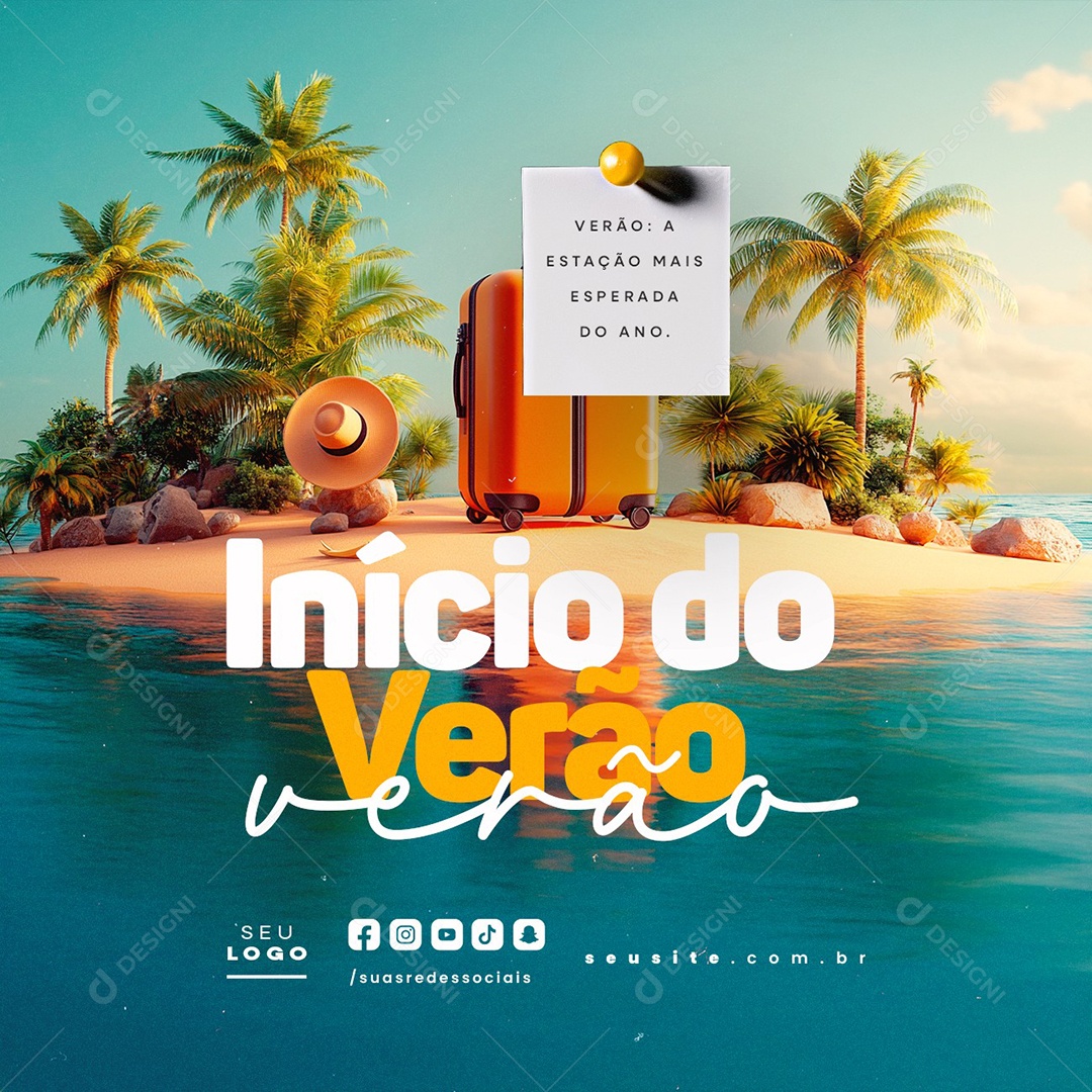 Início do Verão A Estação Mais Esperada do Ano Social Media PSD Editável