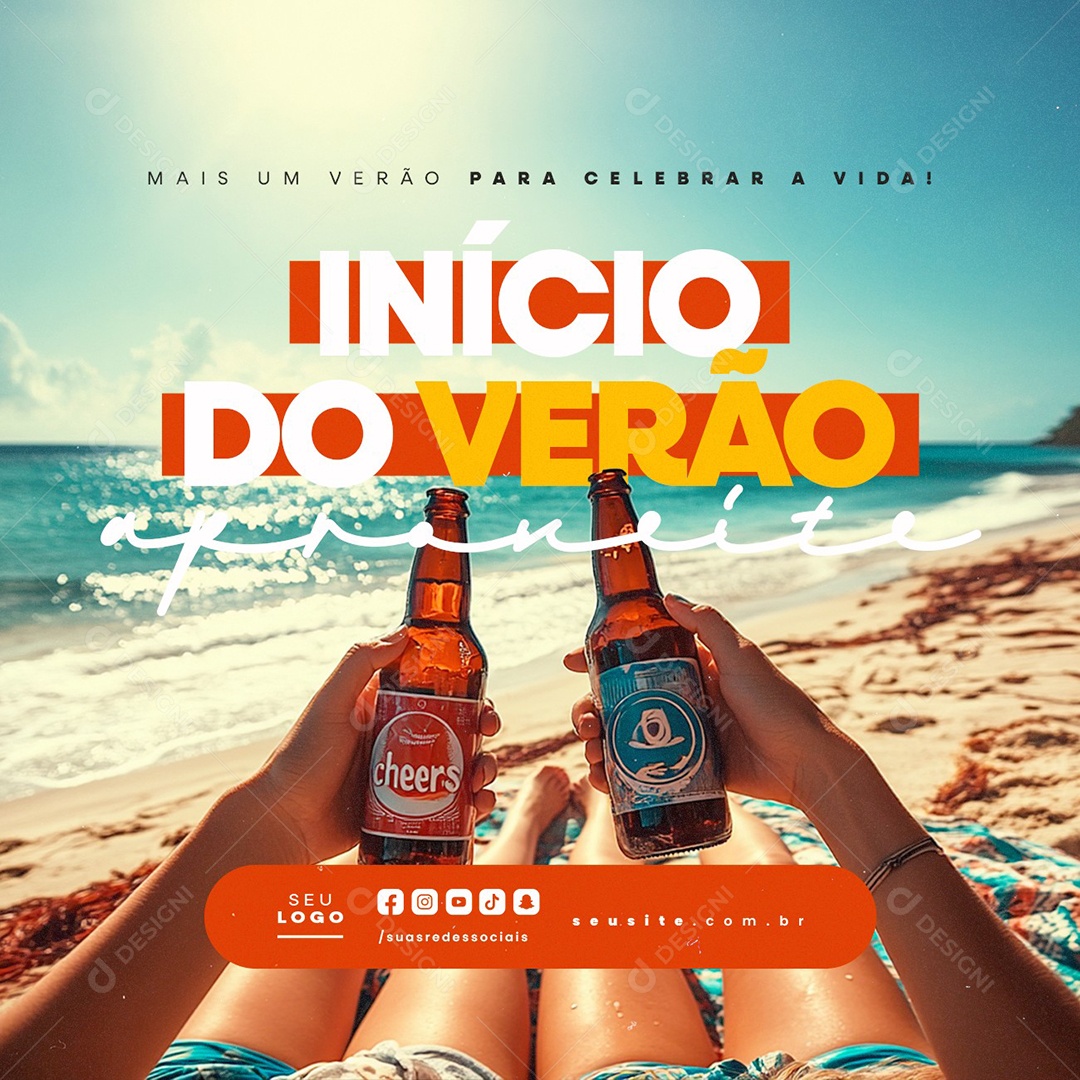 Início do Verão Aproveite Social Media PSD Editável