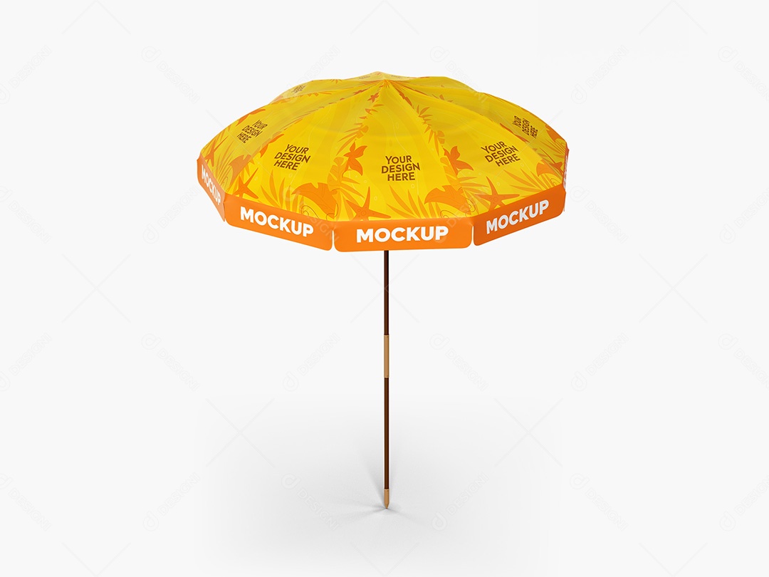 Guarda-sol de Praia Mockup PSD Editável