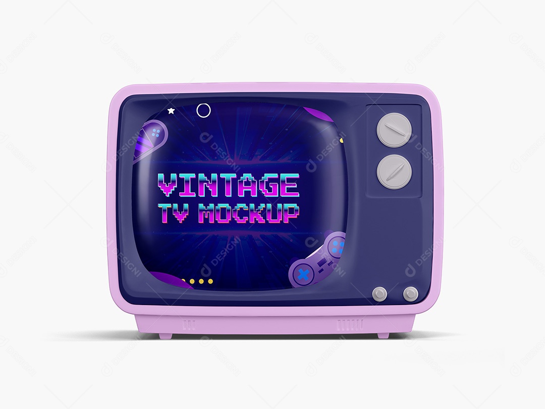 TV Retro Mockup PSD Editável