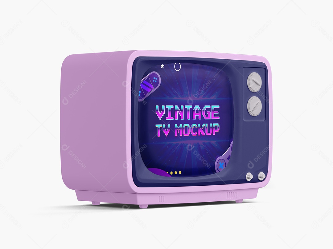 TV Retro Mockup PSD Editável