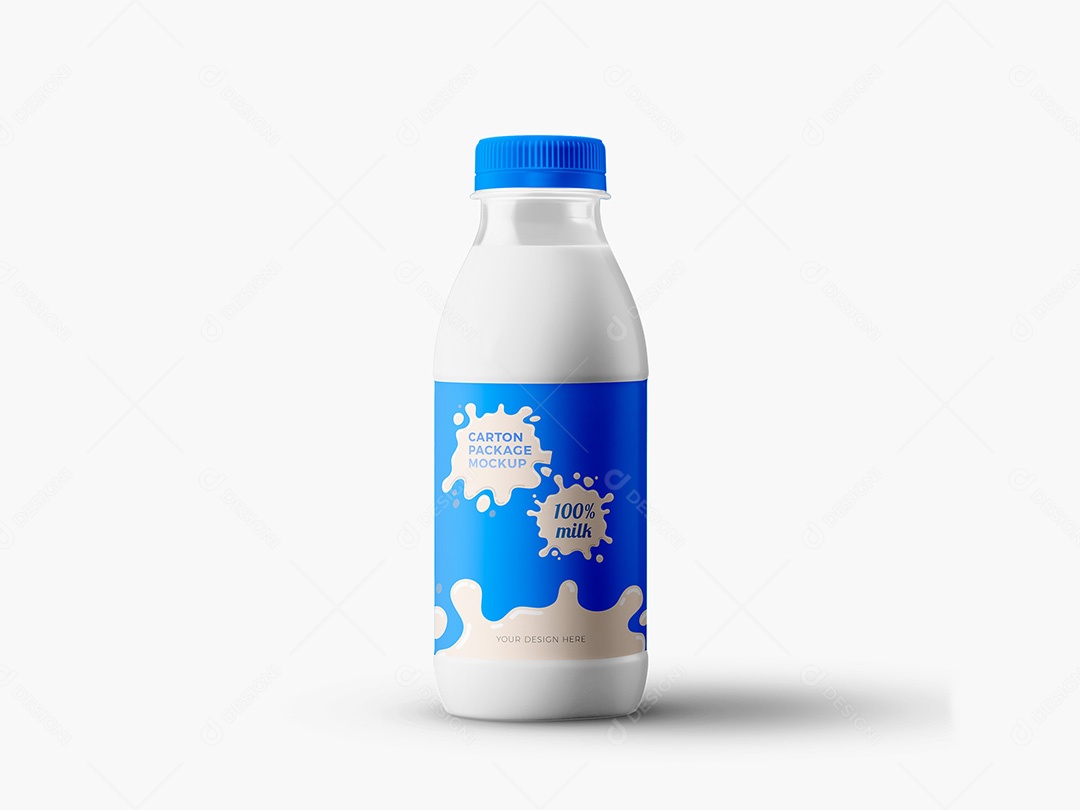 Garrafa com Leite Mockup PSD Editável