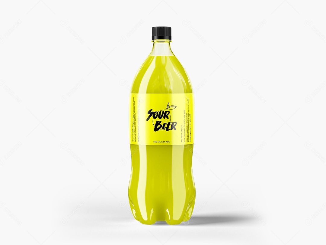 Garrafa de Refrigerante Mockup PSD Editável