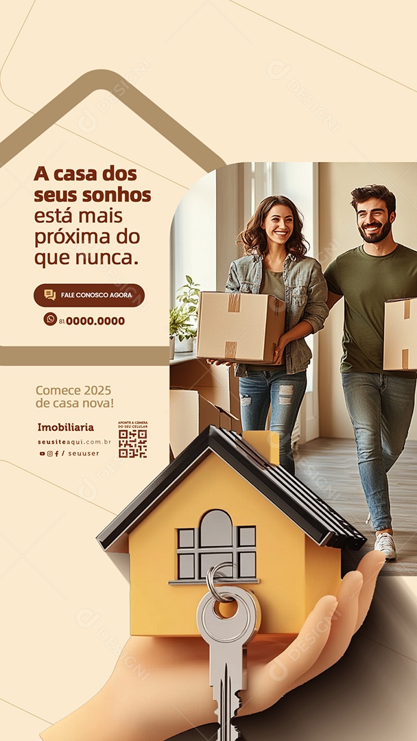 Story Imobiliária A Casa dos Sonhos Está mais perto que Nunca Social Media PSD Editável
