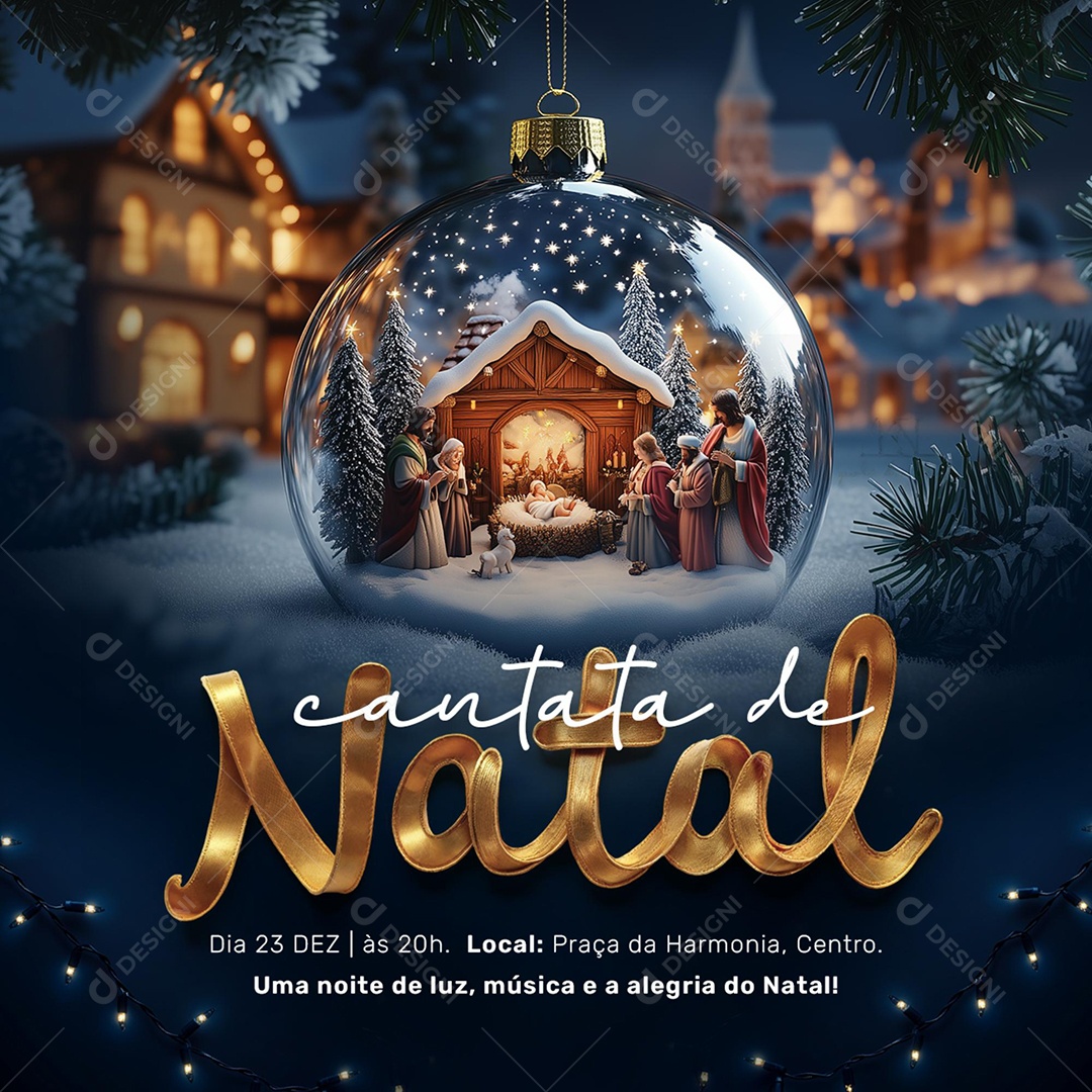 Feliz Natal Horário De Funcionamento Social Media PSD Editável