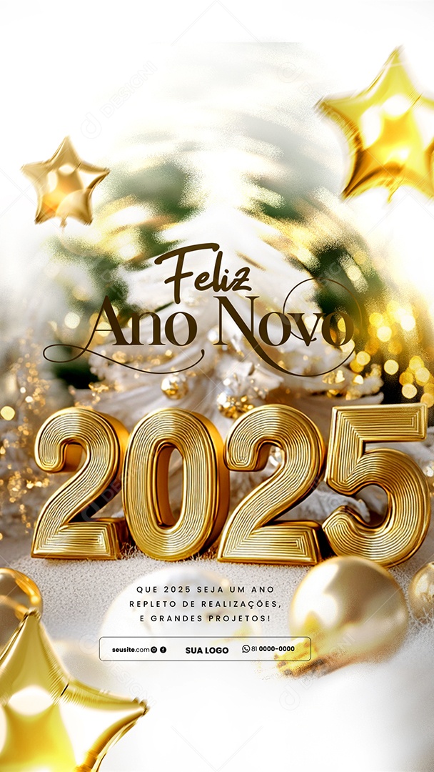 Happy story 2025 New Year January 01 Social Media PSD Editable