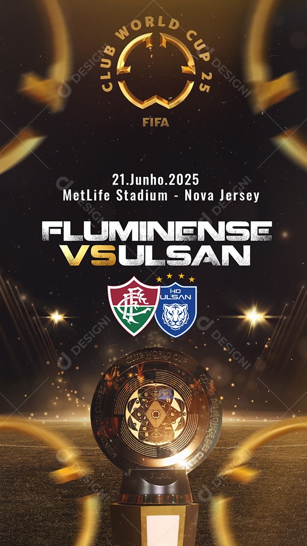 Flyer Story Mundial de Clubes 2025 Fluminense VS Ulsan Social Media PSD Editável
