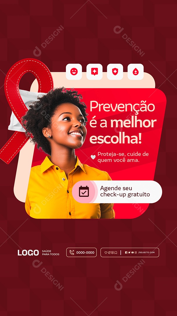 Story Aids Prevenção é a Melhor Escolha Social Media PSD Editável