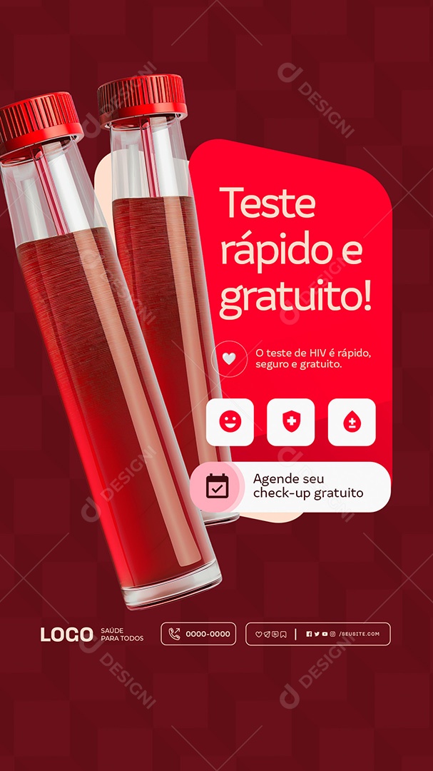 Story Aids Teste Rápido e Gratuito Social Media PSD Editável