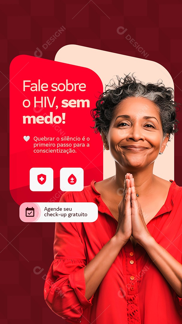 Story Aids Fale Sobreo o HIV Sem Medo Social Media PSD Editável