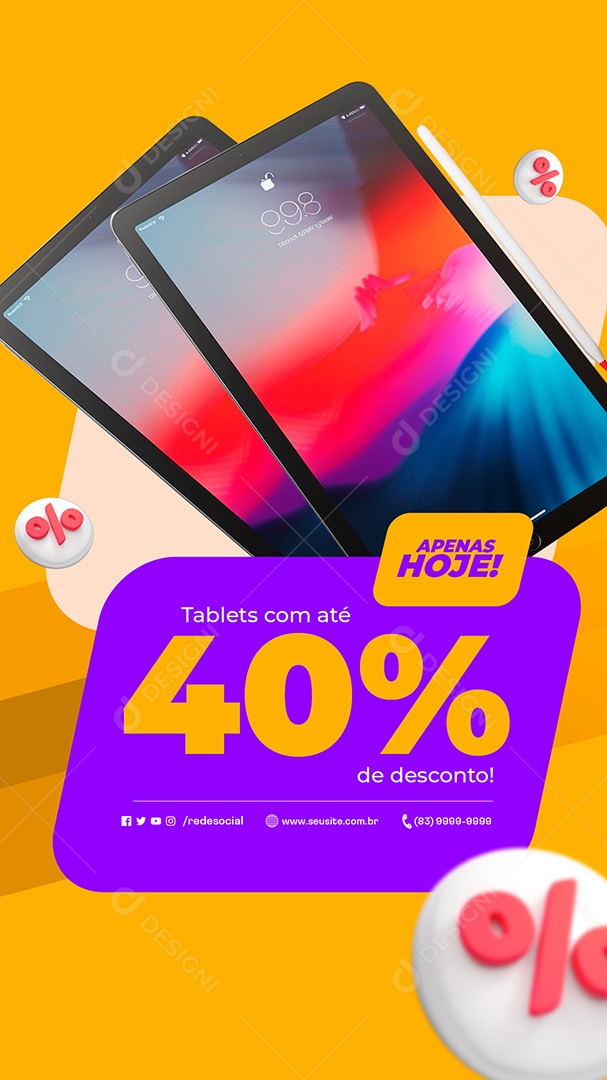 Story Promoção Loja de Eletrônicos Tablets Social Media PSD Editável