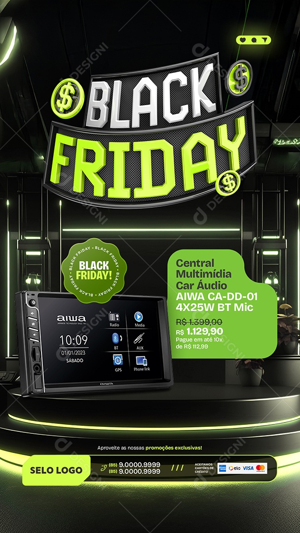 Story Black Friday Loja Eletrônicos Social Media PSD Editável