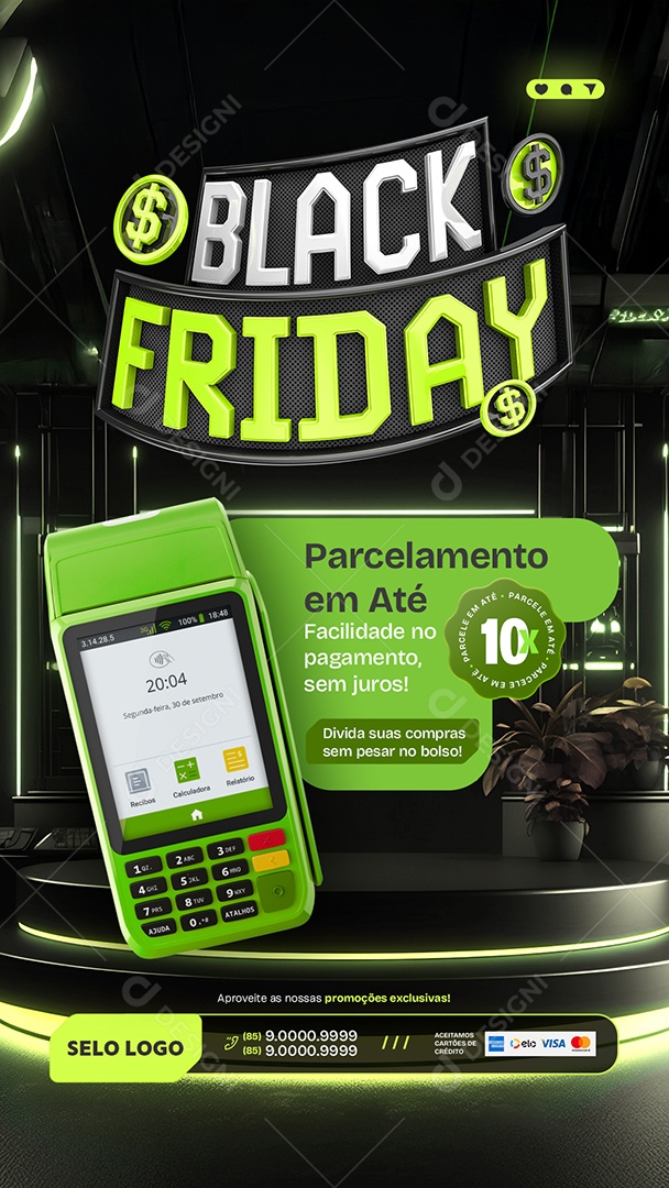 Story Black Friday Lojas Parcelamento Social Media PSD Editável