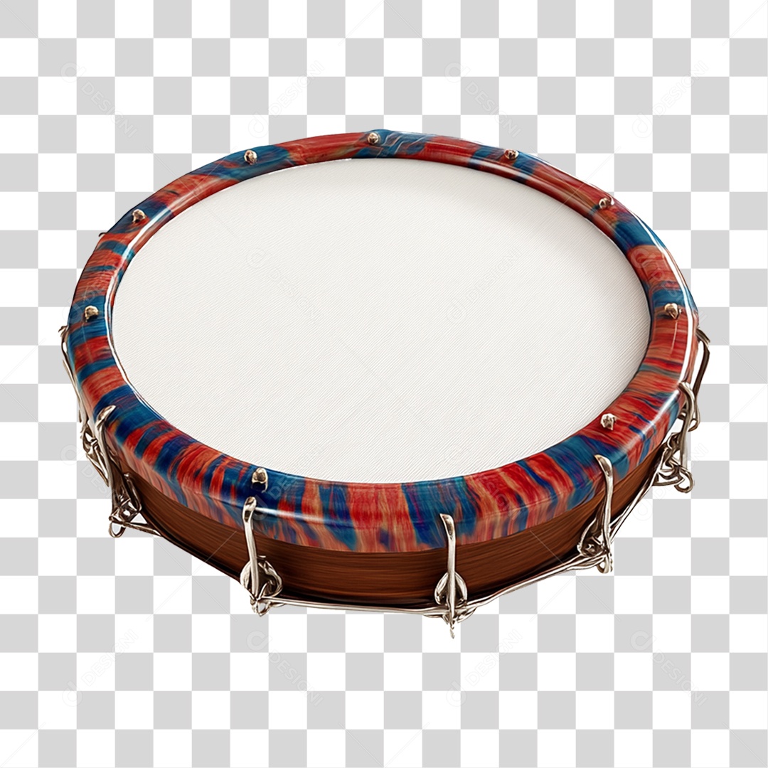 3D Element Pandeiro PNG Transparent