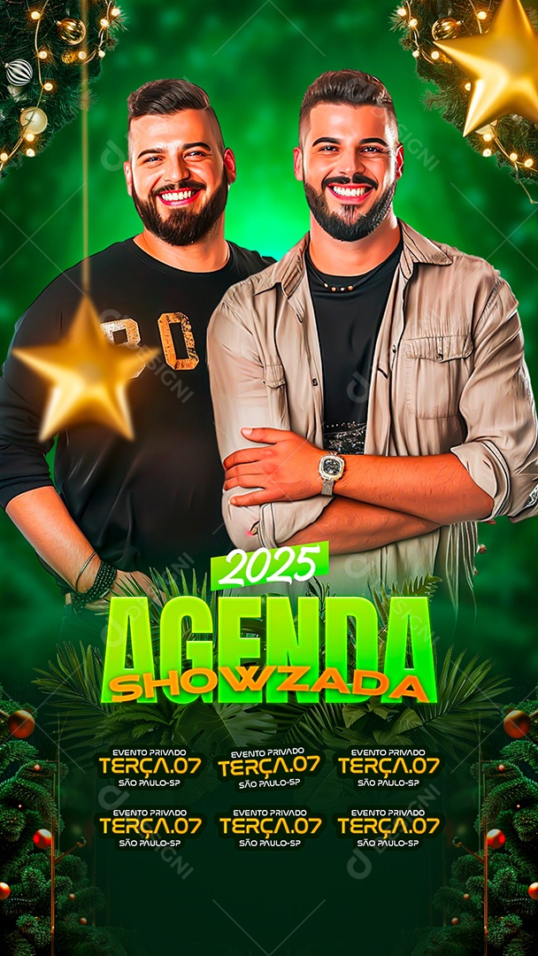 Story Flyer Agenda Showzada Social Media PSD Editável