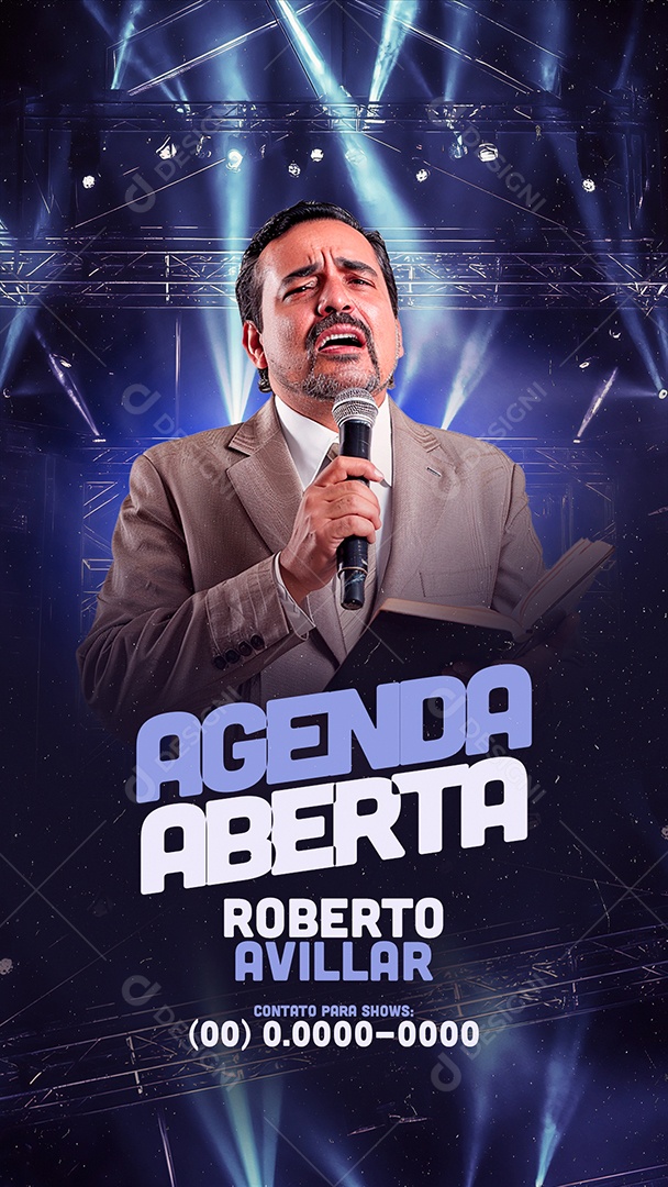 Story Flyer Gosple Agenda Aberta Roberto Avillar Social Media PSD Editável