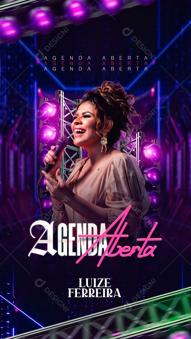 Story Flyer Gospel Agenda Aberta Luize Ferreira Social Media PSD Editável