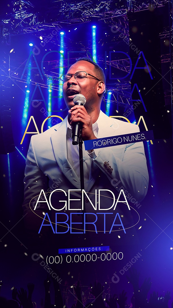 Story Flyer Agenda Aberta Rodrigo Nunes Social Media PSD Editável