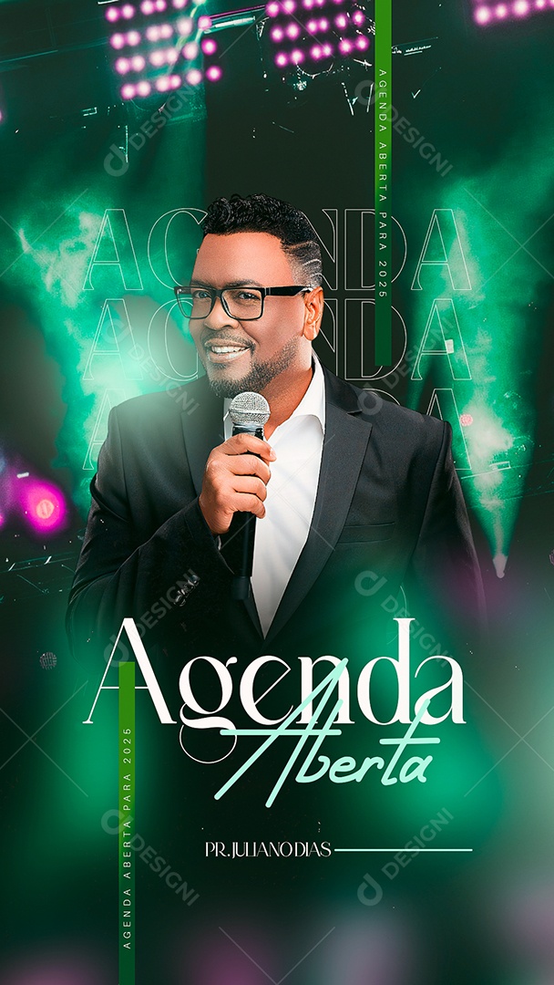 Story Flyer Agenda Aberta Social Media PSD Editável