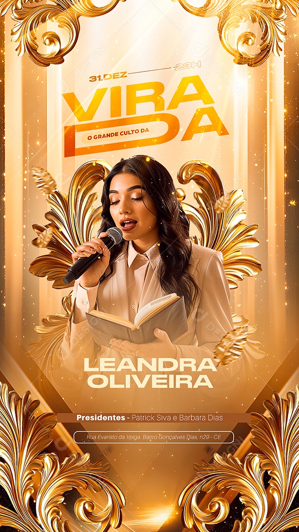Story Gospel O Grande Culto da Virada Social Media PSD Editável