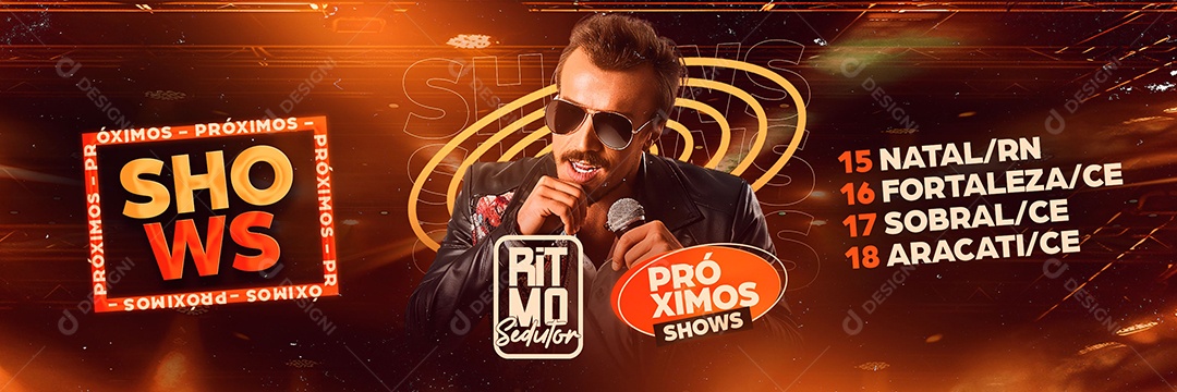 Carrossel Flyer Próximos Shows Social Media PSD Editável