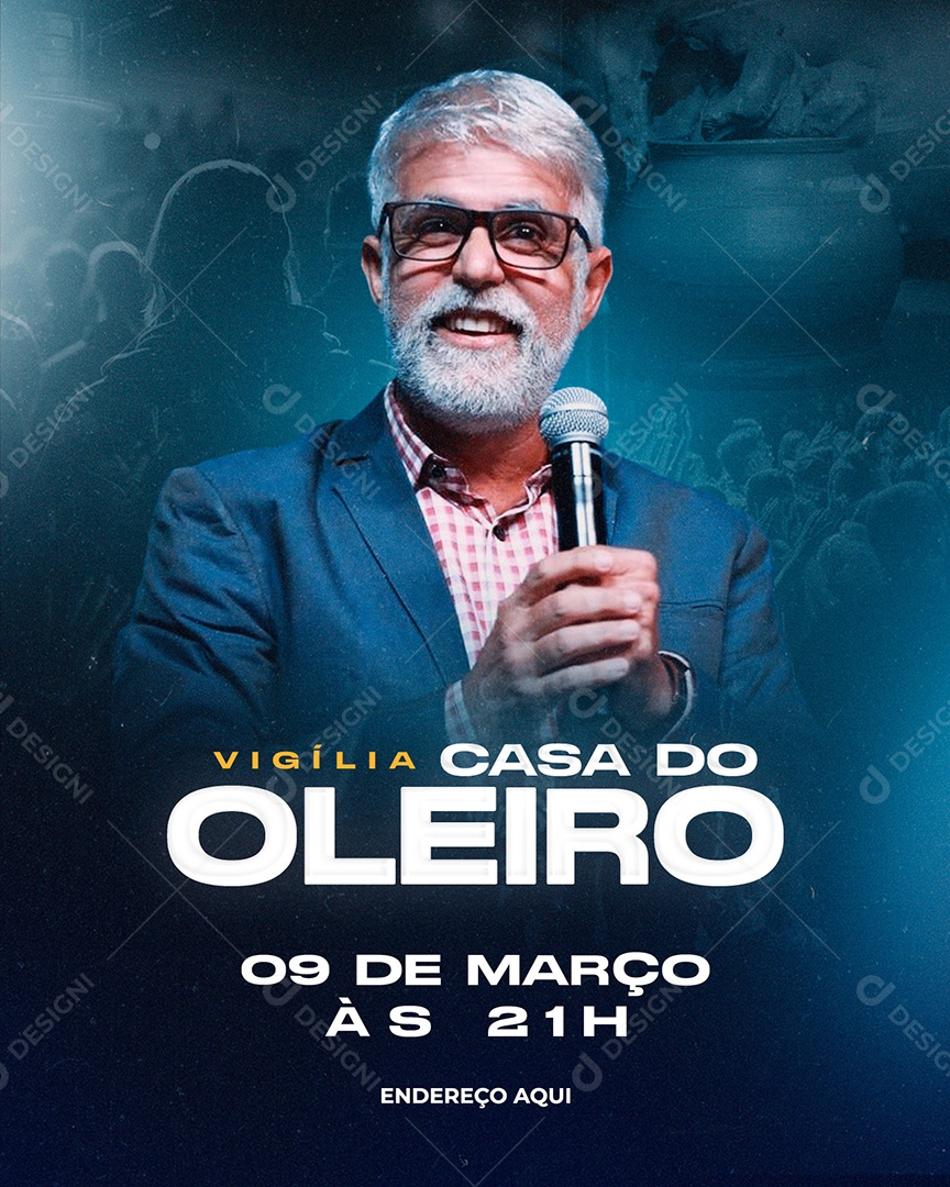 Gospel Vigília Casa Do Olerio Social Media PSD Editável