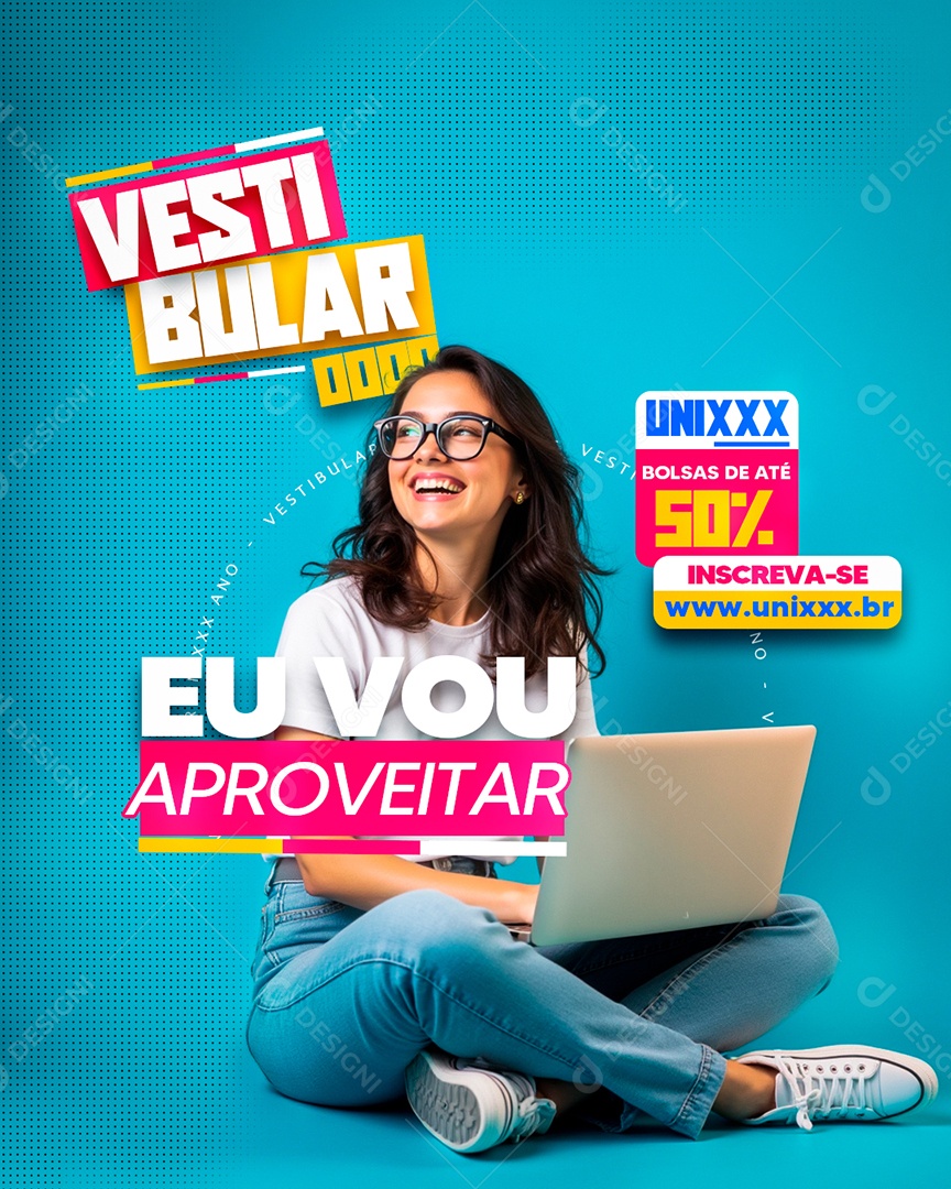 Vestibular Eu Vou Aproveitar Social Media PSD Editável