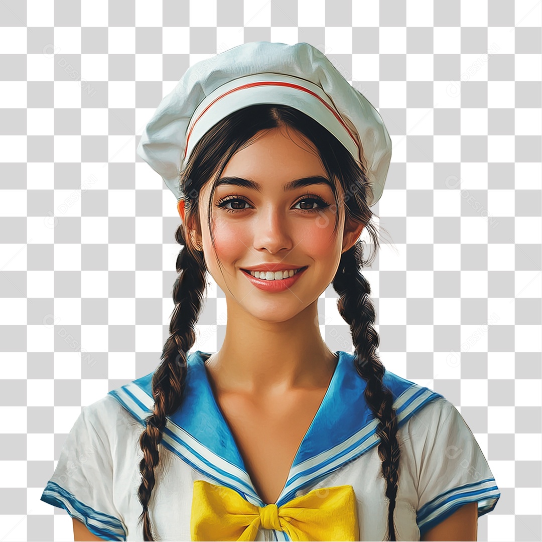 Mulher com Fantasia de Carnaval PNG Transparente