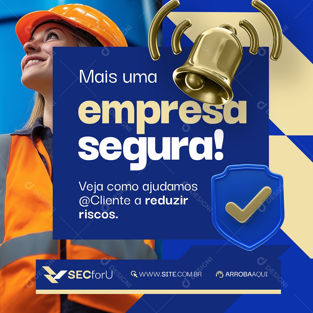 Técnico em Segurança do Trabalho Mais Uma Empresa Segura Social Media PSD Editável