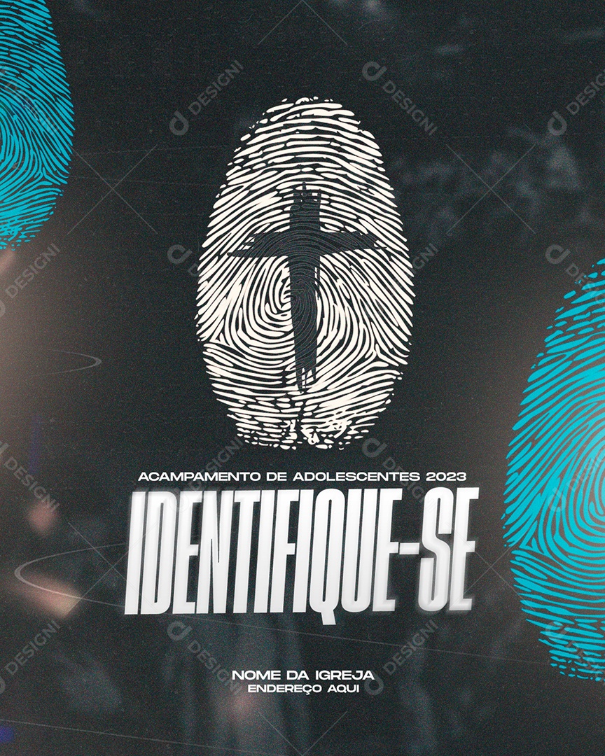 Flyer Gospel Identifique Se Social Media PSD Editável