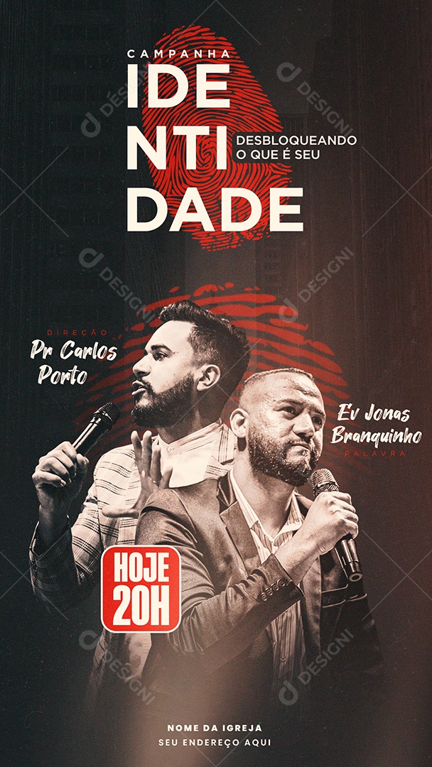 Story Gospel Campanha Identidade Social Media PSD Editável