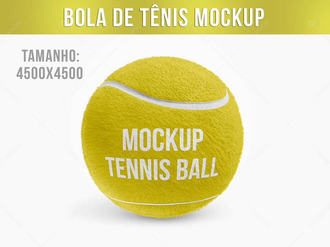 Bola de Tênis Mockup PSD Editável