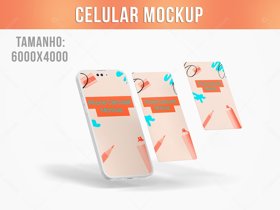 Celular Mockup PSD Editável